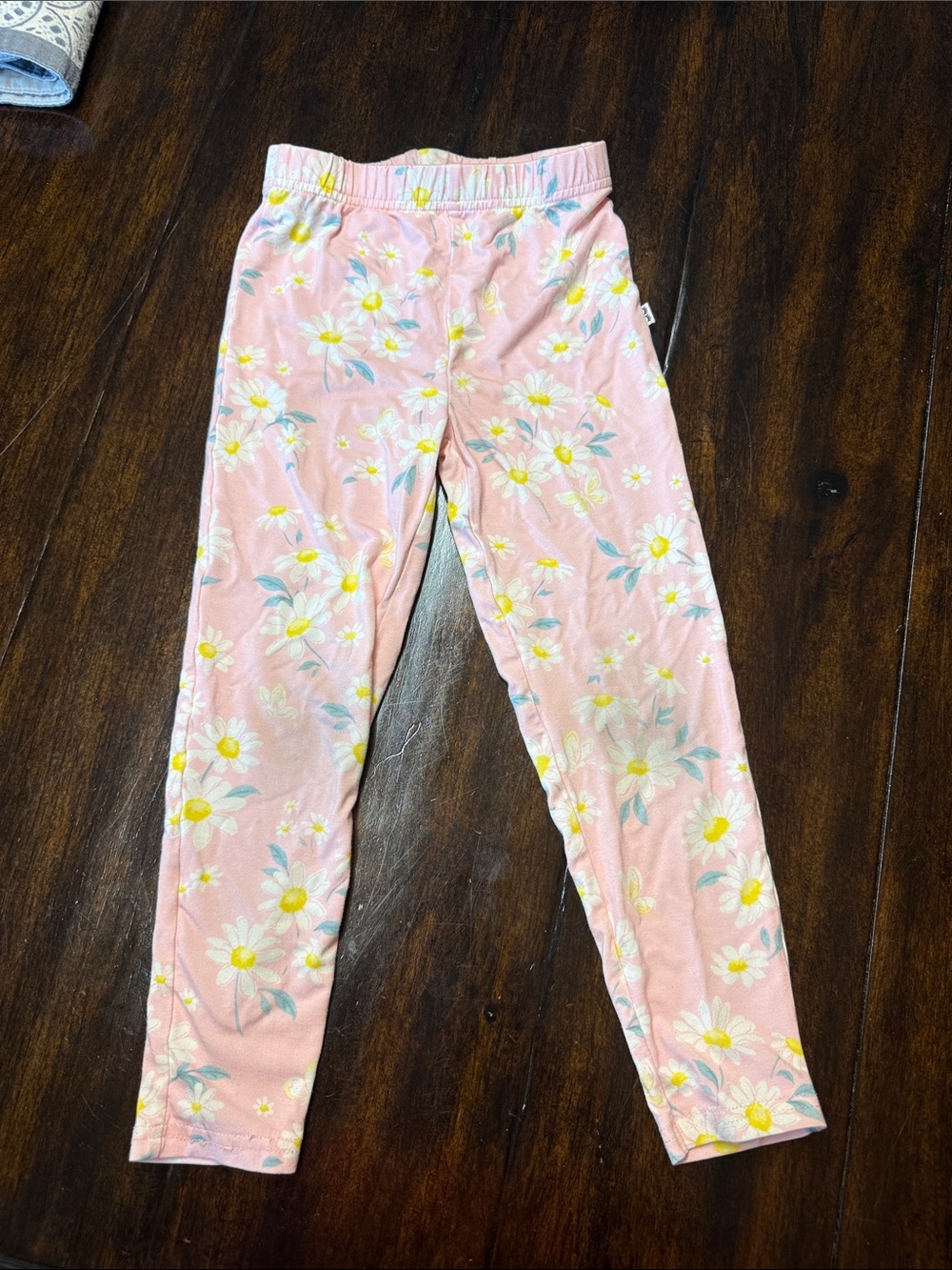 Little Sleepies Pink Floral Daisies Leggings
